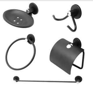 Kit de Metal Acessórios Para Banheiro Aço Inox 5 Peças Stander - Kit banheiro (2)