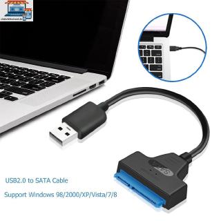 Cabo Conversor/Adaptador de USB 2 0 para SATA de 22 pinos para Disco Rígido de 2,5pol / HDD SSD (2)