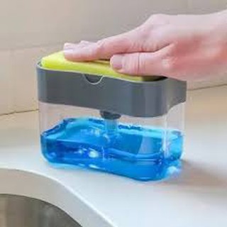 Dispenser Sabão 2x1 Detergente Suporte Porta Bucha Com Esponja (2)