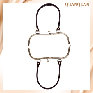 [quanquan] Purse Bag Frame Clasp Handle Metal Kiss Clasp Lock for DIY Clutch Bag Handbag and Purse Making27cm/11in (6)