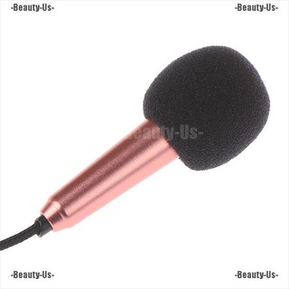 BeautyUs Microfone de Estúdio Estéreo Portátil 3,5mm Microfone de Karaokê Pequeno para Celular/ PC (8)
