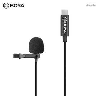 Docooler Boya Microfone Omnidirecional Com Microfone De Lapela By-M3-Op Com Plugue Usb Tipo-C Compatível Com