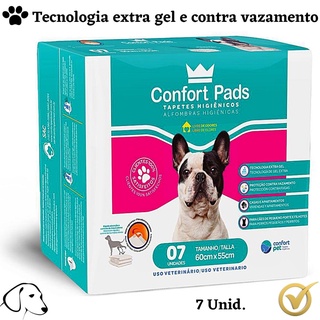 Tapete Higienico Para Caes Pet Cachorro Sanitario Canino Descartavel Atacado 60x55 Confort Pads 7 unidades Barato