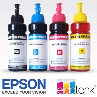 4 Refil de tinta Masterprint Para Impressora L110 L120 L220 L355 L365 L375 L385 L395 L495 L555 L800 L1300
