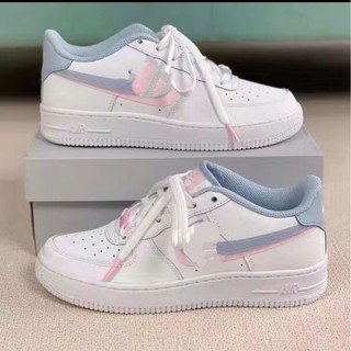 Tênis Nike Air Force Branco / Rosa Glitter Para Mulheres Envio Imediato / Air Force Promoção Compre Já Algudo (1)