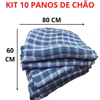 KIT 10 PANOS DE CHÃO XADREZ GRANDE GIGANTE 80CM X 60CM (1)