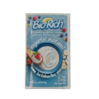 Bio Rich Fermento Lácteo para Iogurte Natural Faz 1 Litro Kit com 3 unidades