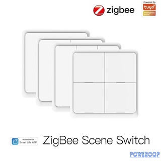 Tuya Smart ZigBee Wireless Free Sticker 4-way Panel Scene Button Switch px
