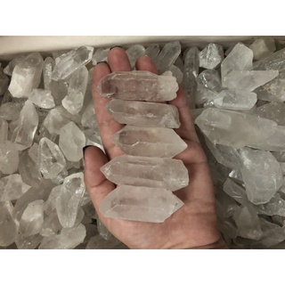Ponta de Cristal Transparente Cristal Bruto Cristal Natural Pedra Natural Bruta Quartzo Cristal Transparente