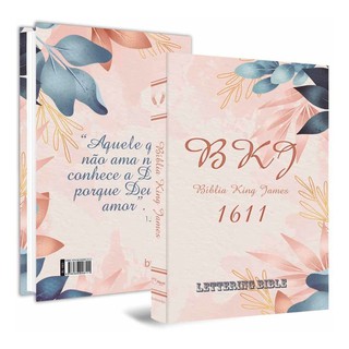 bíblia Feminina Bkj 1611 Ultrafina | Rosa Flores + Brinde grátis (3)