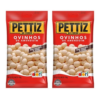 Amendoim Pettiz Ovinhos Kit 2 un - Amendoim ao Forno 150g - Amendoim Crocante Dori