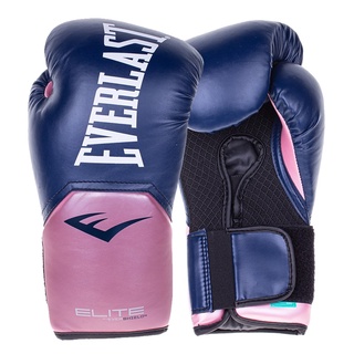 Luva de Boxe e Muay Thai Pro Style Elite V2 12OZ Everlast Azul Com Rosa