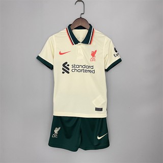 Kids Kits 21/ 22 Liverpool Away Camisa de futebol (1)