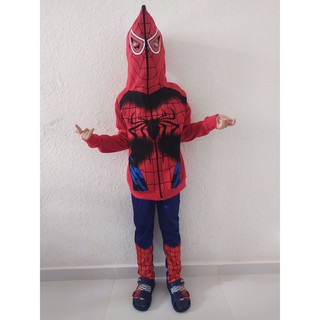 Blusa Moletom infantil personagem homem aranha capuz/máscara