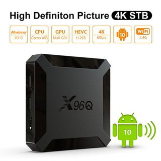 X96Q Smart TV Box Android 10.0 2.4G Wifi 4K Set top Media Player 4+64gb (8)