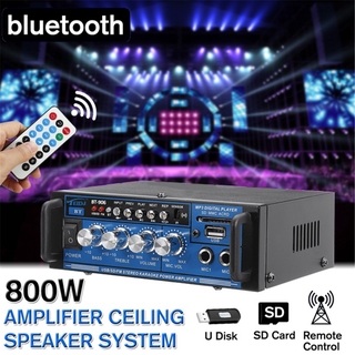 800w Mini Amplificador De Alta Fidelidade Do Bluetooth Estéreo Em Casa De Áudio Digital Amp Usb Fm Mic Carro