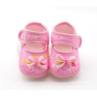 Sapato Infantil Feminino De Algodão Com Laço E Sola Flexível (4)