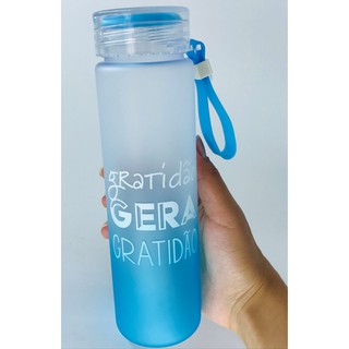 Garrafa de agua 480ml plástico com frase motivacional e com alça resistente / squeeze / academia / caminhada / esporte (5)