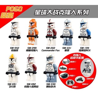 Compatible With Lego Mini Figures Toys PG8002 Star Wars CloneTrooper Clone Soldier Assembled Building Block Minifigure Bag Toy Compatible With Legoing