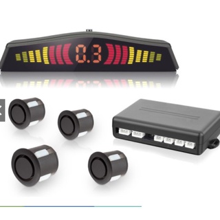Sensor de estacionamento 4 sensores proximidade sinal sonoro com display LED 18mm preto