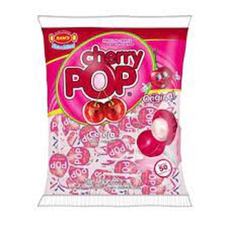 Pirulito Cherry Pop Recheio Chiclete com 50 unidades Original - Sams Luccas