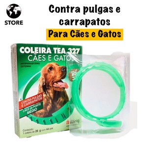 Coleira Tea Antipulgas E Carrapatos Tamanho Média 28gr com 44cm Konig Para cães e gatos cachorro cat