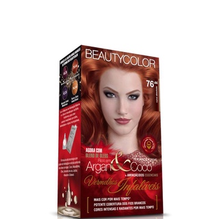 Coloração Permanente Beautycolor Kit Tintura 76.44 Ruivo Absoluto