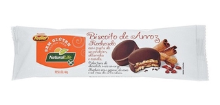 Biscoito de Arroz Recheado Pasta de Amendoim, Alfarroba e Canela 40g Natural Life