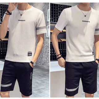 Conjunto de camiseta masculina manga curta + shorts M-4XL (4)