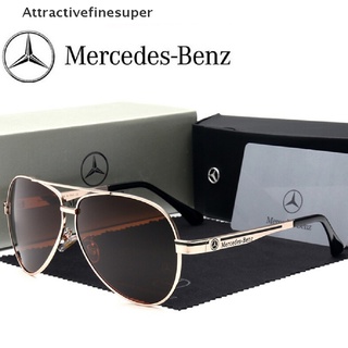 Hot Óculos De Sol De Sol Mercedes Benz Polarizado Armação De Metal Vintage / Óculos Casuais Asbr (1)