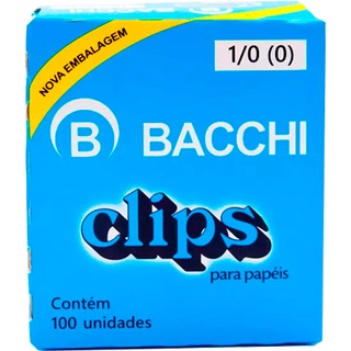 Clips para papel Bacchi Galvanizados e Coloridos/Papelaria (6)