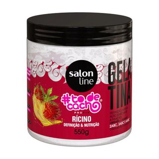 Gelatina Óleo de Rícino todecacho Definição e Nutrição Salon Line 550g