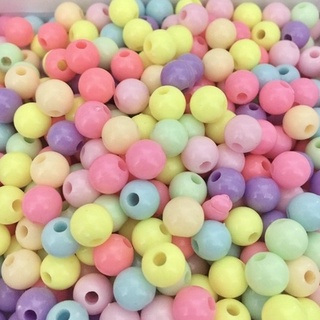 Miçanga bola plastica 6 mm colorida candy