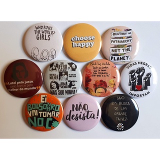 Bottons/Broches 4,5cm Personalizados Frases