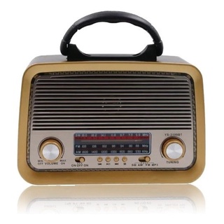 Radio Am Fm Usb Retro Vintage Sw Recarregavel Aux Caixa Som Estilo Antigo Ys-3199