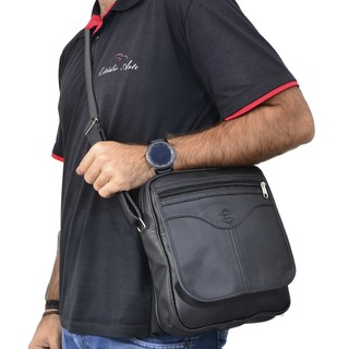 Bolsa Transversal Masculina Bolsa Pasta Carteiro Capanga Shoulder Bag em couro sintético (1)