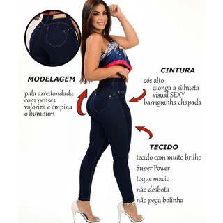 Calça Jeans Feminina Cintura Alta Modela o Bumbum (2)