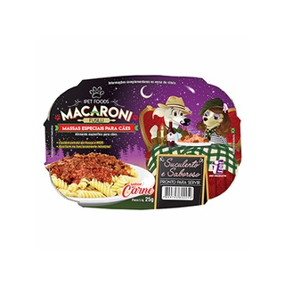 Macarrão para Pet Cachorro Macaroni Rigatoni Sabor Carne 25Gr
