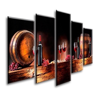 Quadros Decorativos Vinho Uvas Mosaico 5pc Kit topmg1 (1)