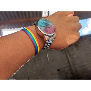 Pulseira / tornozeleira colorida arco-íris - unissex LGBT (3)