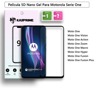 Película 5D Nano Gel Flexivel Silicone Motorola Moto Serie One (1)