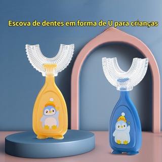 Escova De Dentes Infantil Em Formato De U Flexível Para Limpeza Oral/Do Bebê