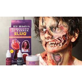 Kit maquiagem Slug - Cosplay - Halloween - Rosto Apresentação Horror Festa Eventos (4)