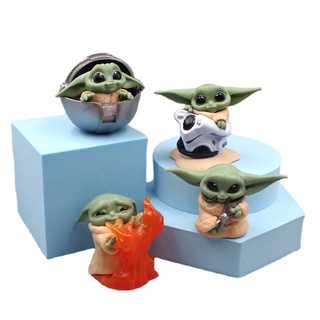 4PCS Star Wars Baby Yoda Anime Figure Baby Yoda