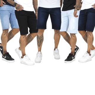 Bermuda Jeans Masculina Atacado Com lycra Elastano Coleção Primavera Verão