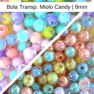 Entremeio Bola Miolo Candy Color 8mm - 10 gramas
