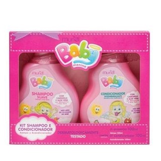 Muriel Baby Kit Presente Shampoo+Condicionador 100ml Rosa