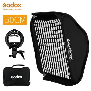 Godox 50x50cm Honeycomb Grid Foldable Softbox + S-Type Flash Bracket Bowens Mount Kit For Photo Studio Speedlite