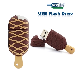 USB Flash Drive 64GB 32GB 16GB 8GB Pendrive For Laptop PC Thumb Stick Memory Storage Silicon Ice Cream U Disk 2.0