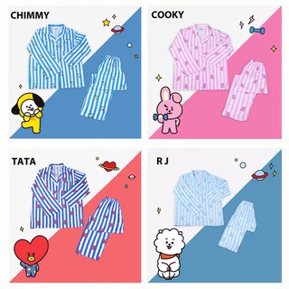 BTS Pajamas Kpop BT21 Cartoon Home Casual Wear Pajamas Two-Piece Suit (1)